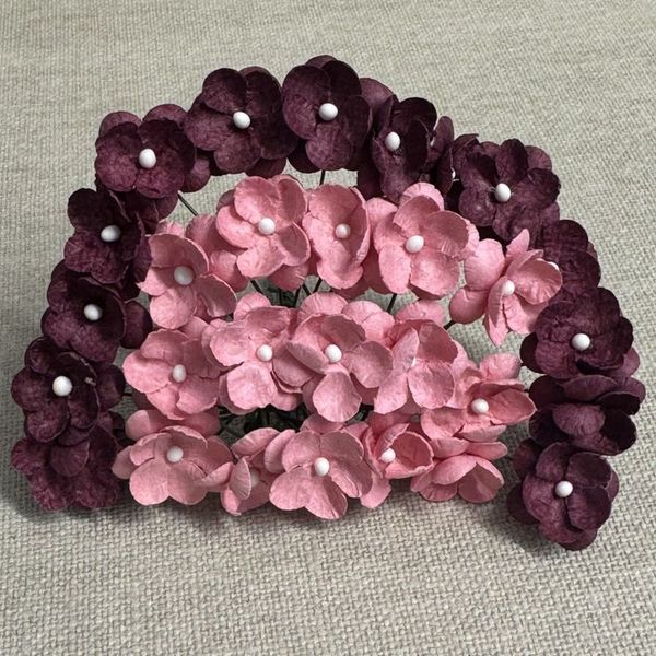 Papirdesign - Søte blomster - Gammelrosa