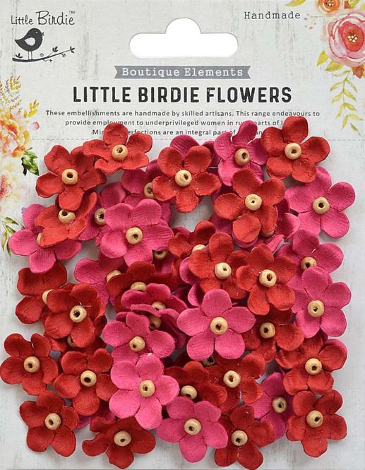 Hovedbilde Little Birdie - Handmade Flowers - Beaded Blooms - Candy Mix - 50 stk