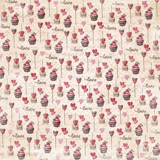 Hovedbilde Reprint - 12x12 - RP0572 - Hearts - Sweet Breakfast