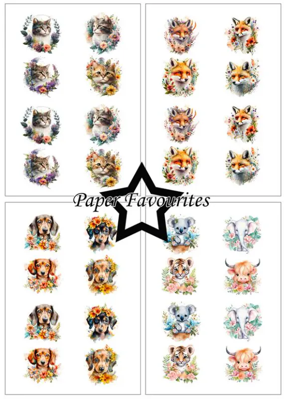 Paper Favourites - A5 Paper Pack - PFA127 - Cute Animals
