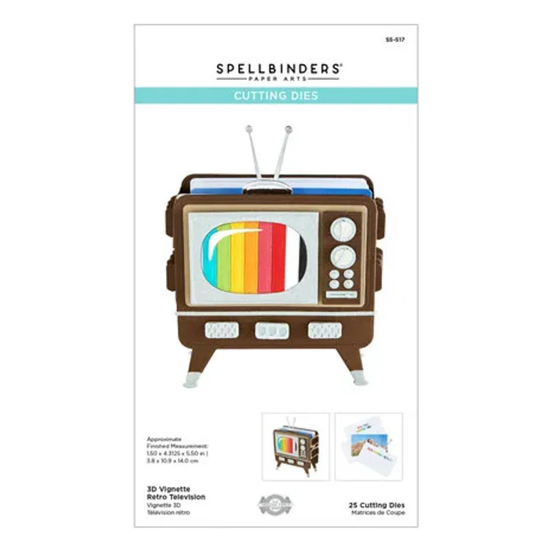 Spellbinders - S5-517 - Dies -  3D Vignette Retro Television