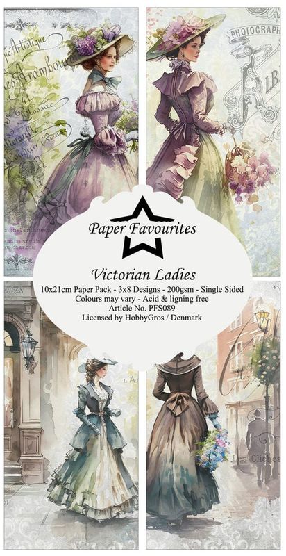 Paper Favourites - SlimLine Paper Pad - PFS089  Victorian Ladies