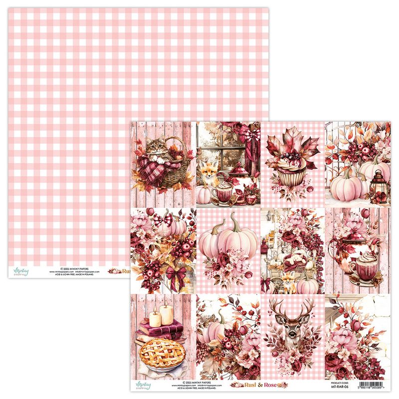 Mintay - RAR - 12x12 Paper Pad - Rust & Rose - 07