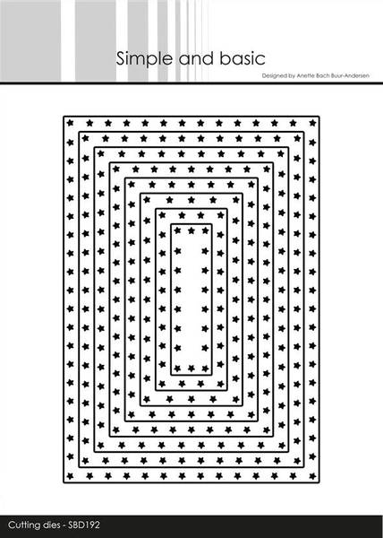 Simple and basic - Dies - SBD192 - Star Framed - Rectangle - A6