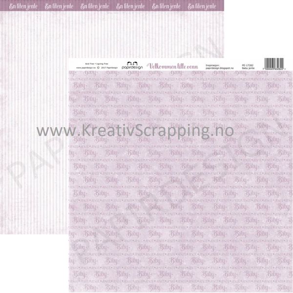 Papirdesign - PD17282 - Velkommen lille venn - Baby jente