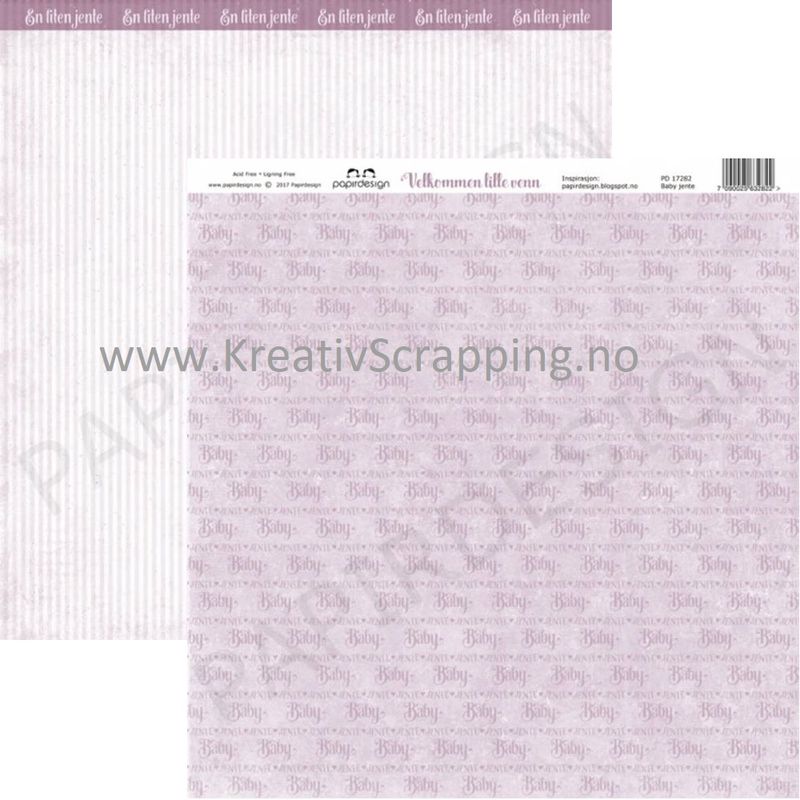 Papirdesign - PD17282 - Velkommen lille venn - Baby jente