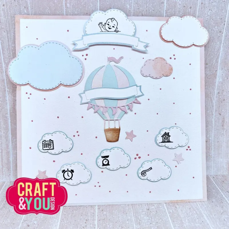 Craft & You - Clearstamps - CS046 - Birth Certificates Set