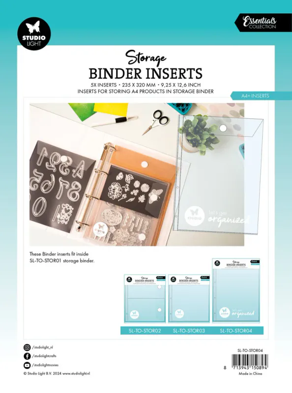 Studio Light - Storage Binder Inserts A4+ Insert (5pcs)