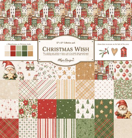Hovedbilde Maja Design - 1467 - Christmas Wish - 12x12 Paper Pack - inkl monochromes
