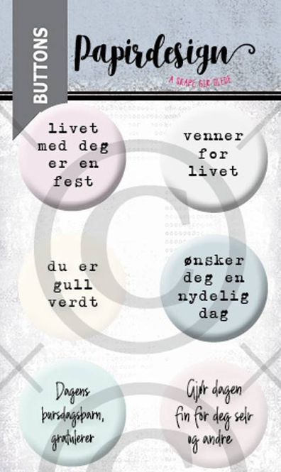 Hovedbilde Papirdesign - Buttons - 00932 - Venner for livet