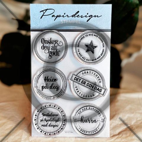 Hovedbilde Papirdesign - Stempel - PD 1658 - Runde stempler