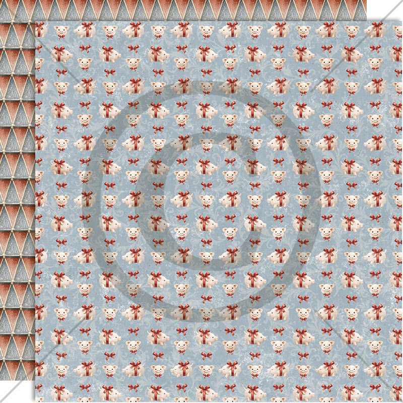 Papirdesign - 12x12 -  PD 1709->1726 - Juleminner - Alle ark i serien 18stk