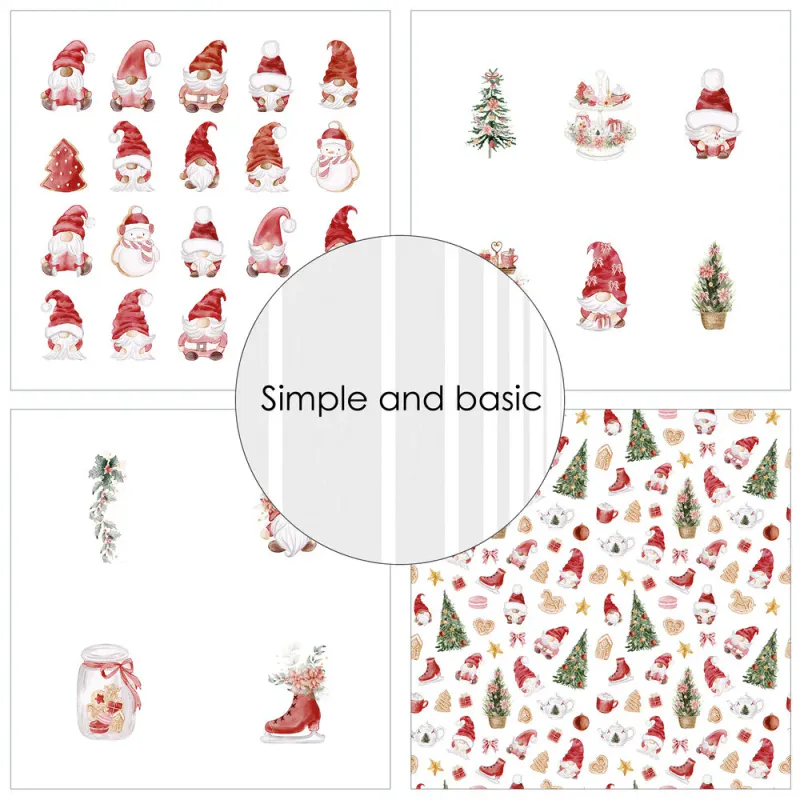 Simple and basic - SBP523 - Paper Pack - 15x15cm Christmas Gnomes