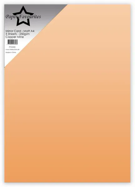 Paper Favourites - A4 - Mirror Card Matt - 008 - Copper Mine