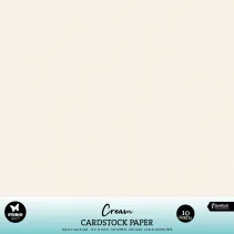 Studio Light - PS47 - Cream Cardstock - 12x12 - 250g - 10pk ** NB: Brettskade 1 hj&oslash;rne **