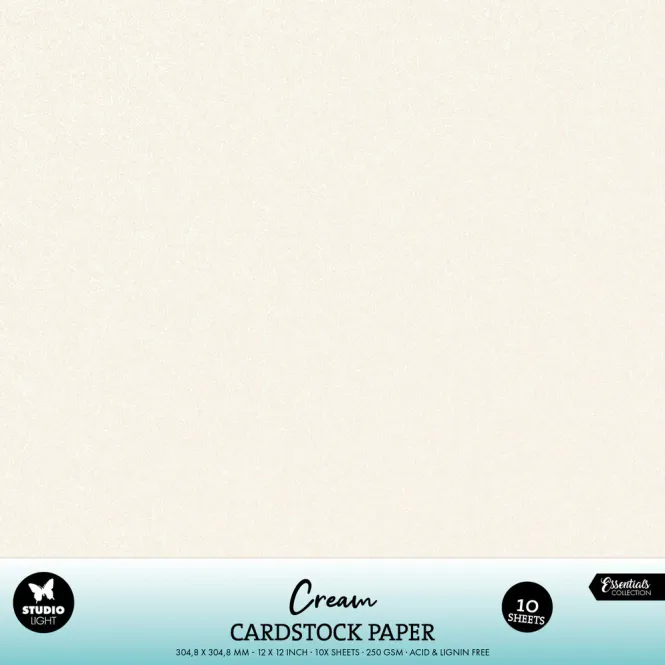 Hovedbilde Studio Light - PS47 - Cream Cardstock - 12x12 - 250g - 10pk