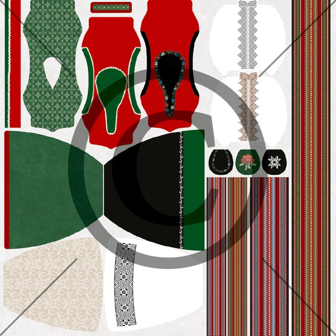 Hovedbilde Papirdesign - PD2200857 - Tradisjon - Fantasibunad