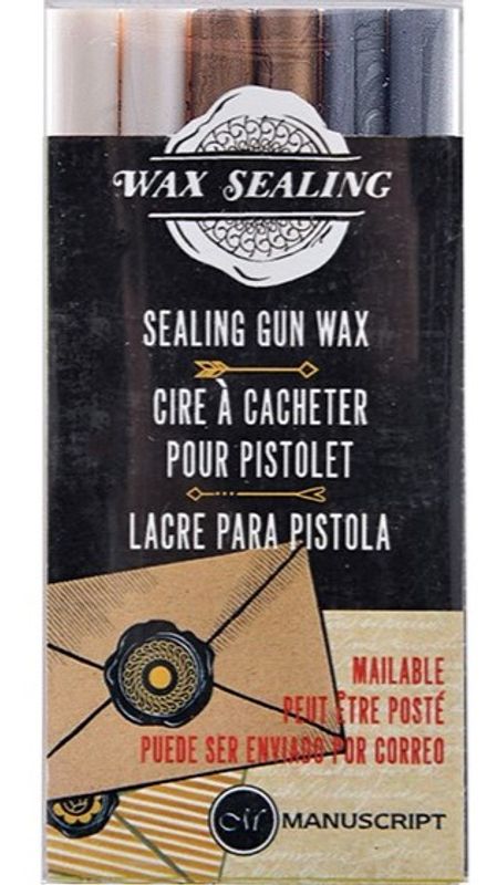 Manuscript - Sealing Gun Wax - Perlemor-Gull-Sølv - 6stk
