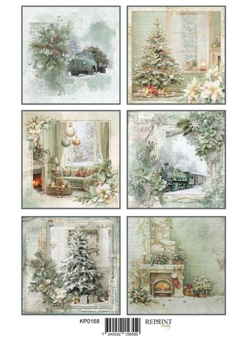 Hovedbilde Reprint -  KP0168 - A4 Klippeark - Home for Christmas - Home for Christmas Tags