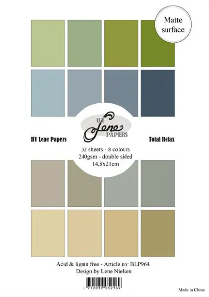By Lene - BLP964 - Paper Pad A5 - Solid Colours - Total Relax