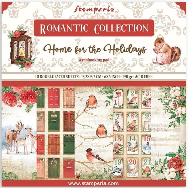 Stamperia - 6x6 Paper Pack - 23 - Romantic Home for the Holidays