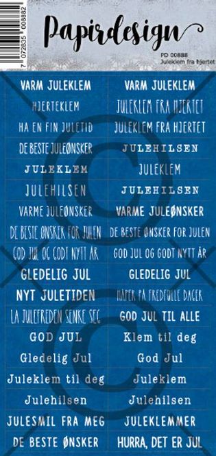 Hovedbilde Papirdesign - Klistremerker - 00888 - Juleklem fra hjertet 