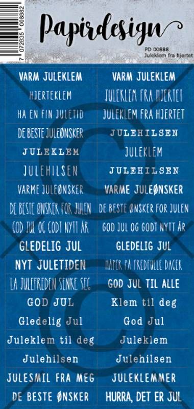 Papirdesign - Klistremerker - 00888 - Juleklem fra hjertet 
