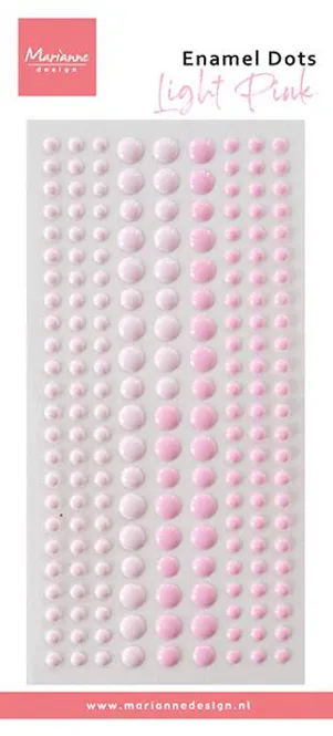 Hovedbilde Marianne Design - PL4534 - Enamel dots - Light Pink