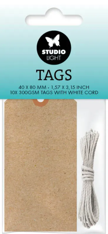 Studio Light - Essentials Tags - 40 x 80 mm - 10 pk