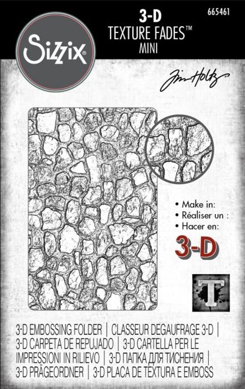 Sizzix - 665461 - 3-D Texture Fades - Mini - Mini Cobblestone