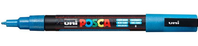 Hovedbilde Uni POSCA - PC-3ML - Fine 0,9-1,3mm -    8 - Glitter Light Blue